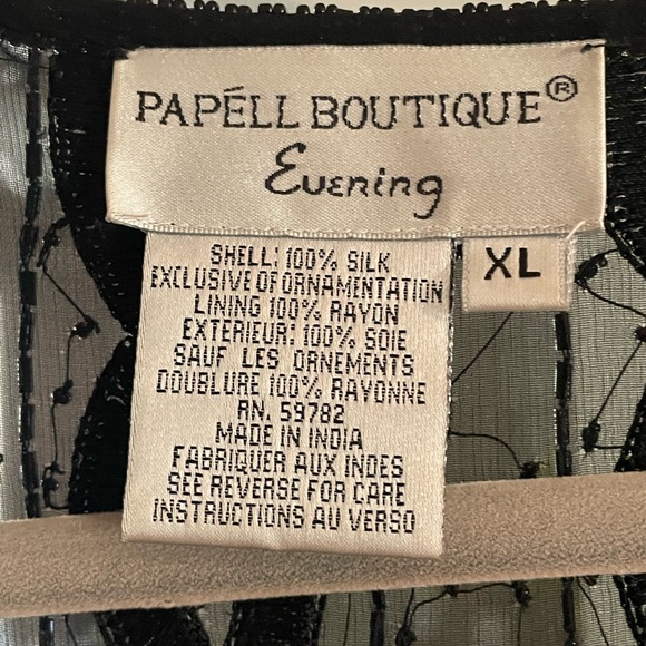 Black sequined and beaded PAPELL BOUTIQUE Evening jacket - Picture 5 of 5